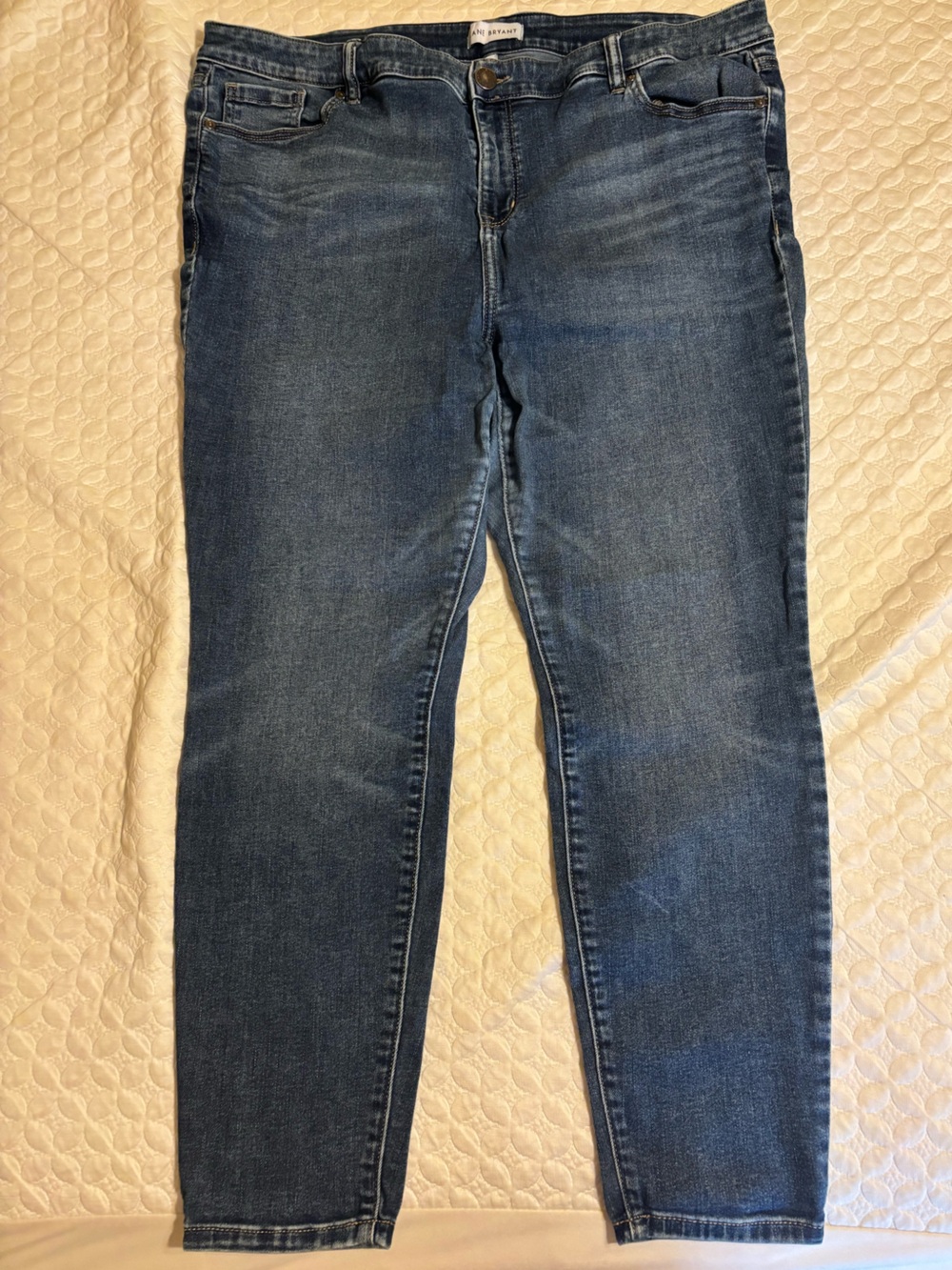 Lane Bryant Straight Fit Skinny Jeans Size 20 Medium Wash Flex Magic Waistband